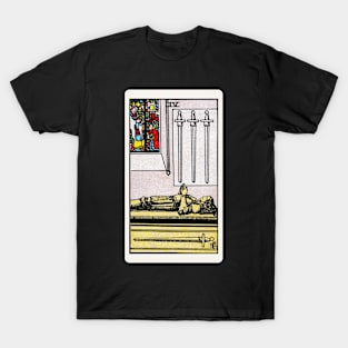 Card #53 - Four Of Swords - Rider Waite Smith Tarot T-Shirt